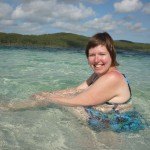 Cindy in Lake Mackenzie op Fraser Island